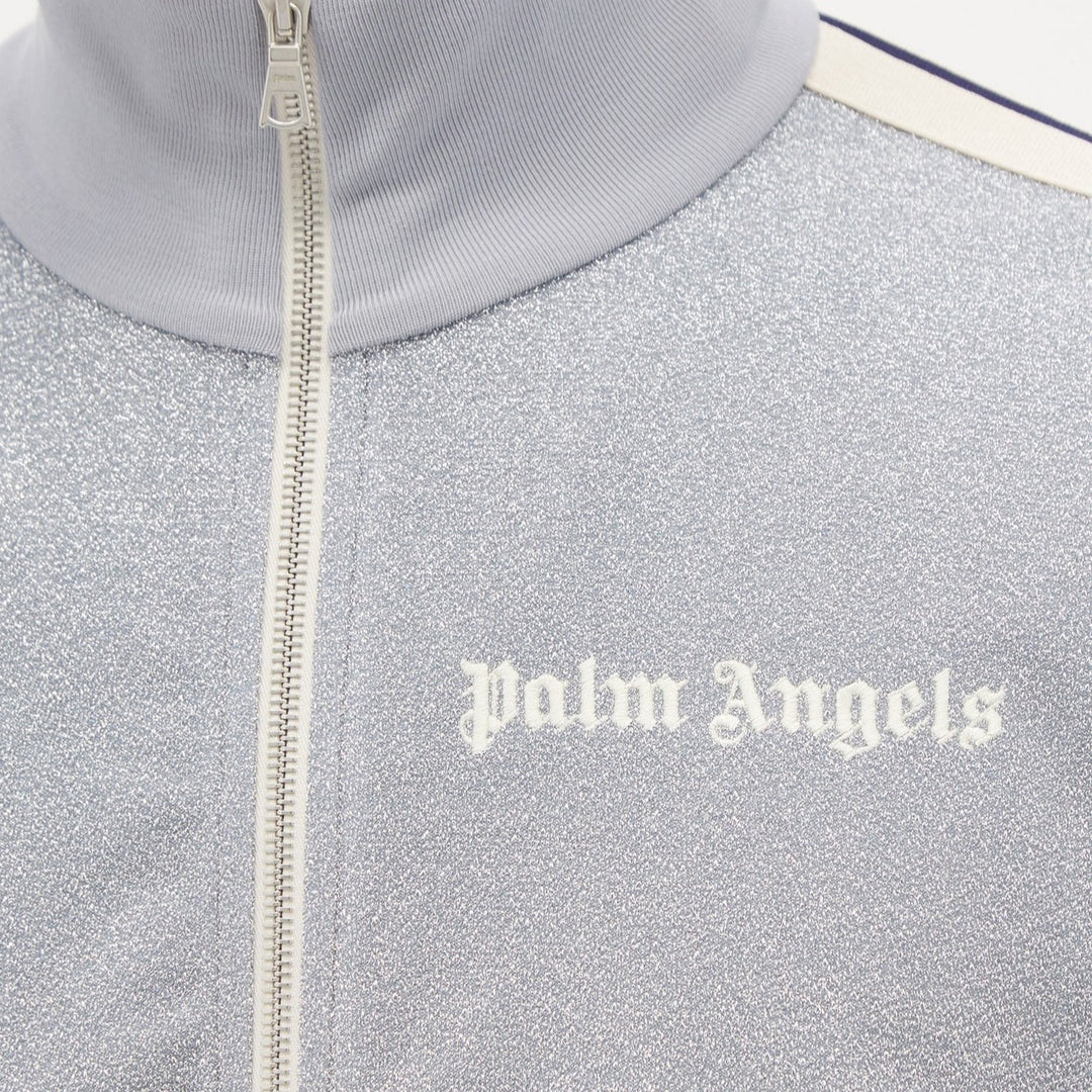 Palm Angels Lurex Track Jacket Silver