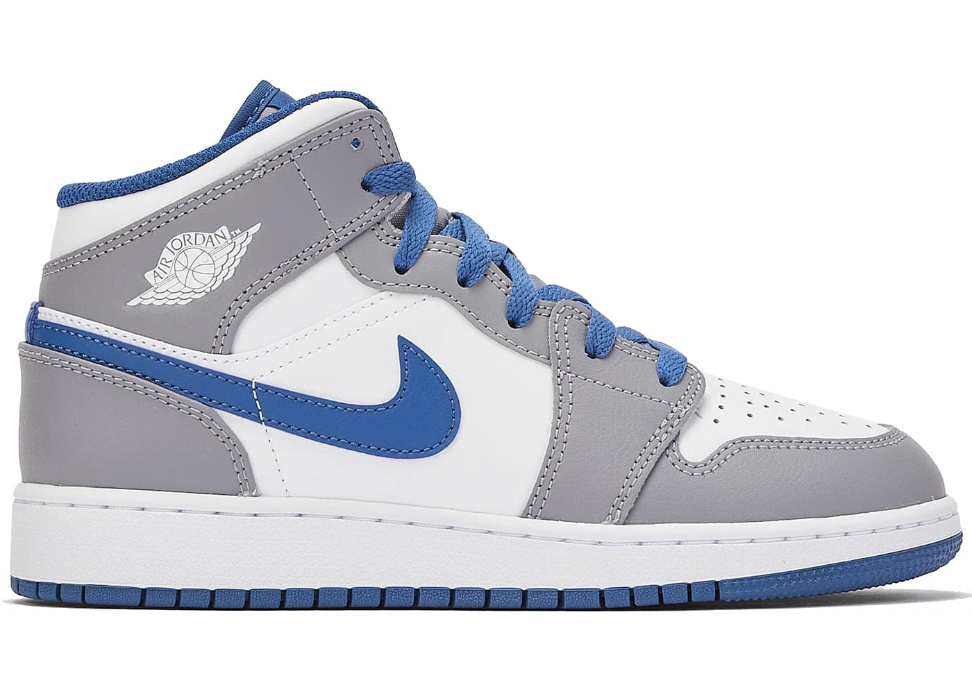 Air Jordan 1 Mid True Blue Cement (GS)