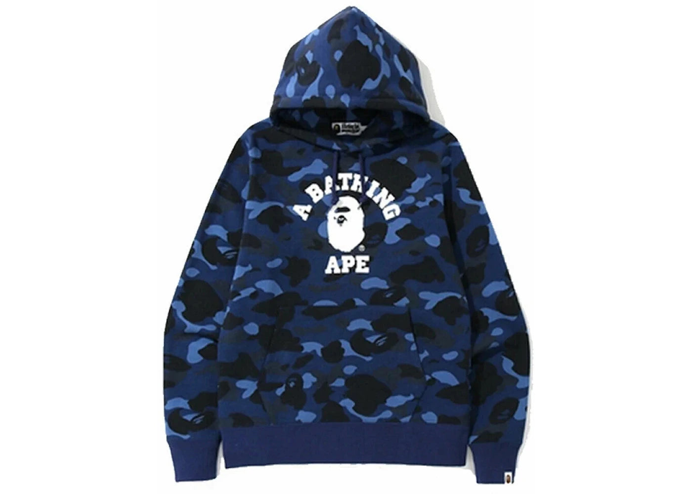 BAPE Color Camo College Pullover Hoodie Navy/Blue