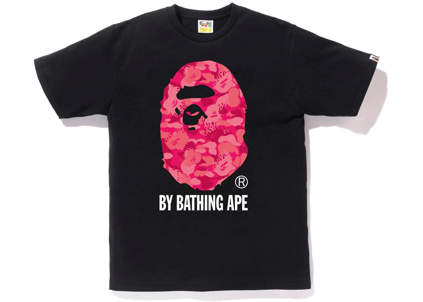 Camiseta BAPE Fire Camo By Bathing Negro/Rosa