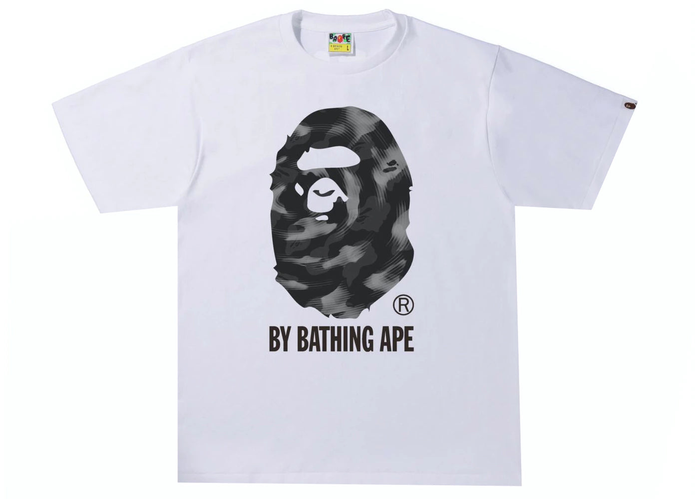 BAPE Stroke Camo by Bathing Ape Tee White/Black