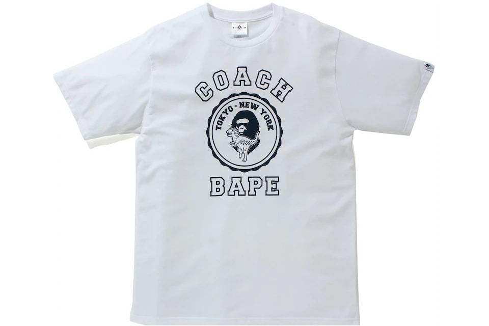 BAPE x Coach College Tee White