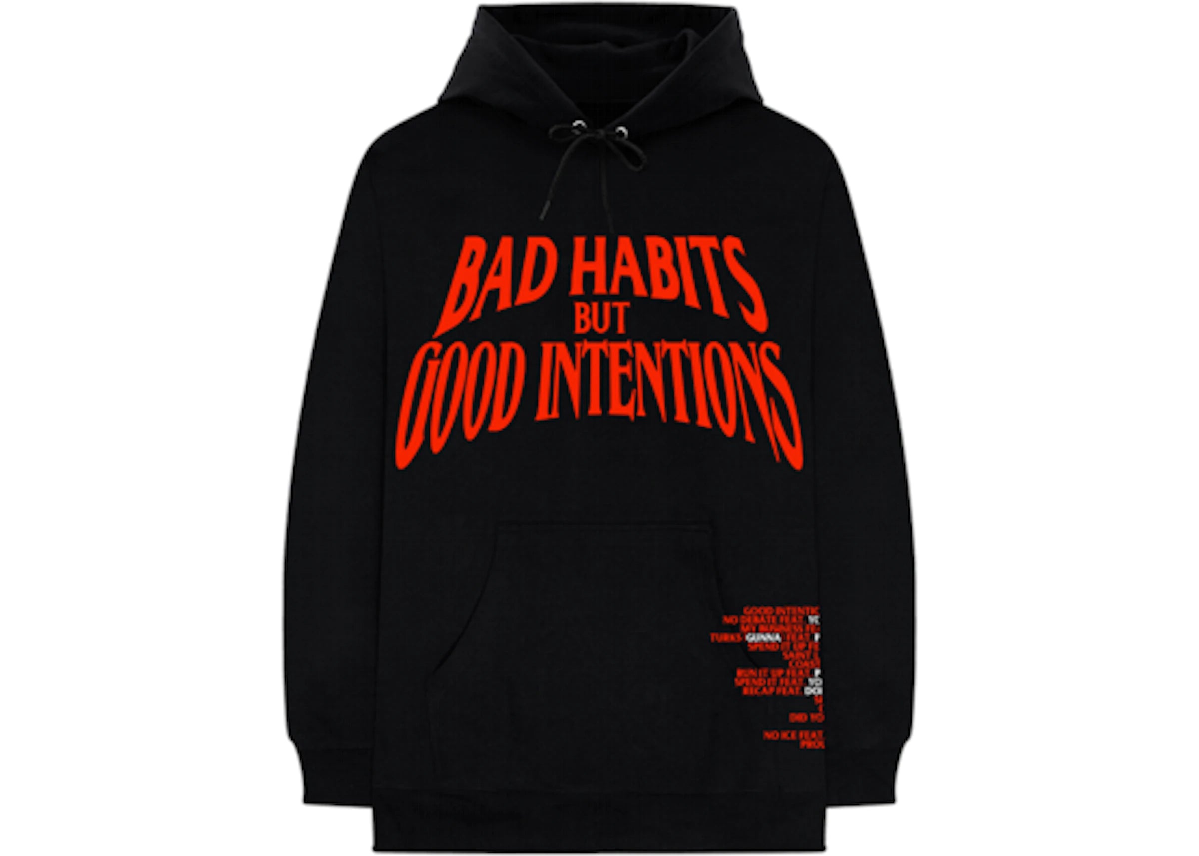 VLone x Nav "Bad Habits but Good Intentions" Black Hoodie