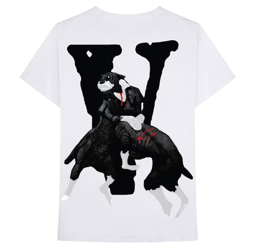 Camiseta para perros City Morgue x Vlone blanca