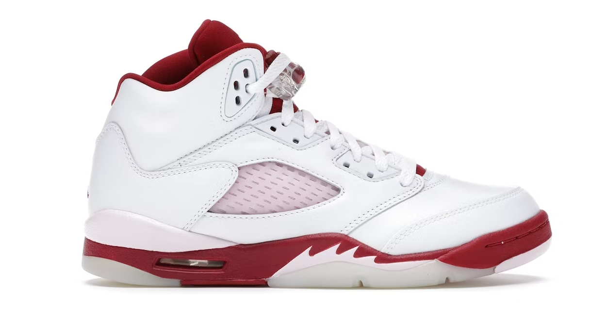 Air Jordan 5 Retro Blanco Rosa Rojo (GS)