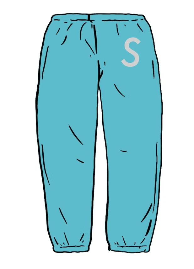 Pantalón de chándal Supreme Swarovski S Logo Aqua claro