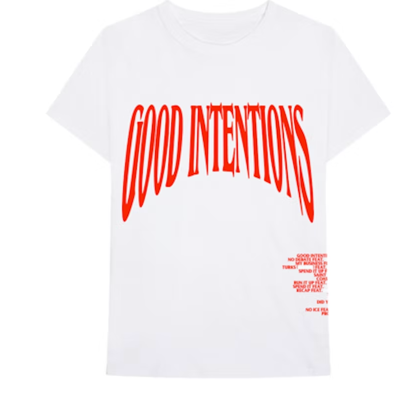 Camiseta Nav x Vlone Good Intentions Blanca