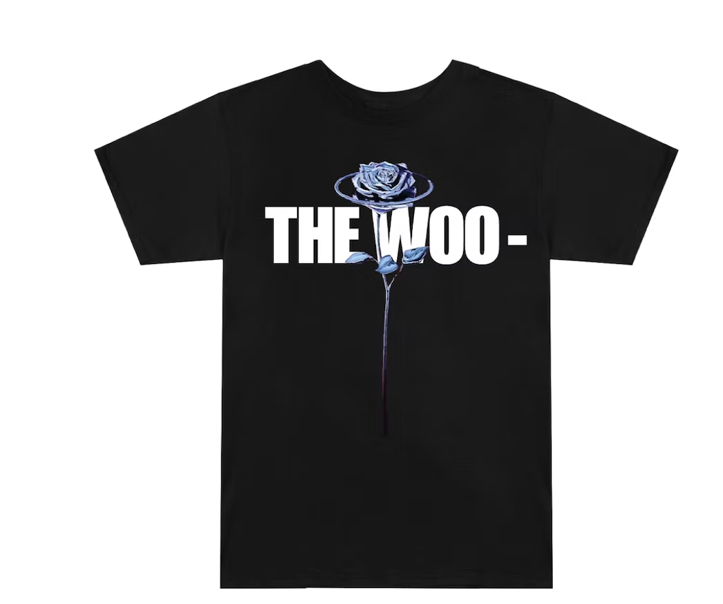 Camiseta Pop Smoke x Vlone The Woo Negra