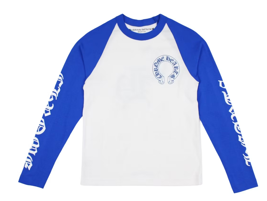 Chrome Hearts CH Baseball Shirt White/Blue