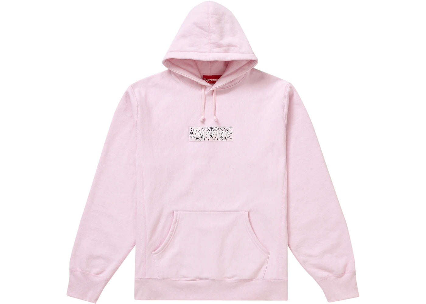 Supreme Bandana Box Logo Hooded Sweatshirt Pink