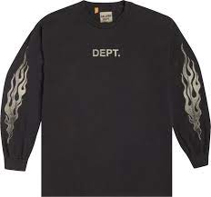 Gallery Dept. Flames L/S T-Shirt Black