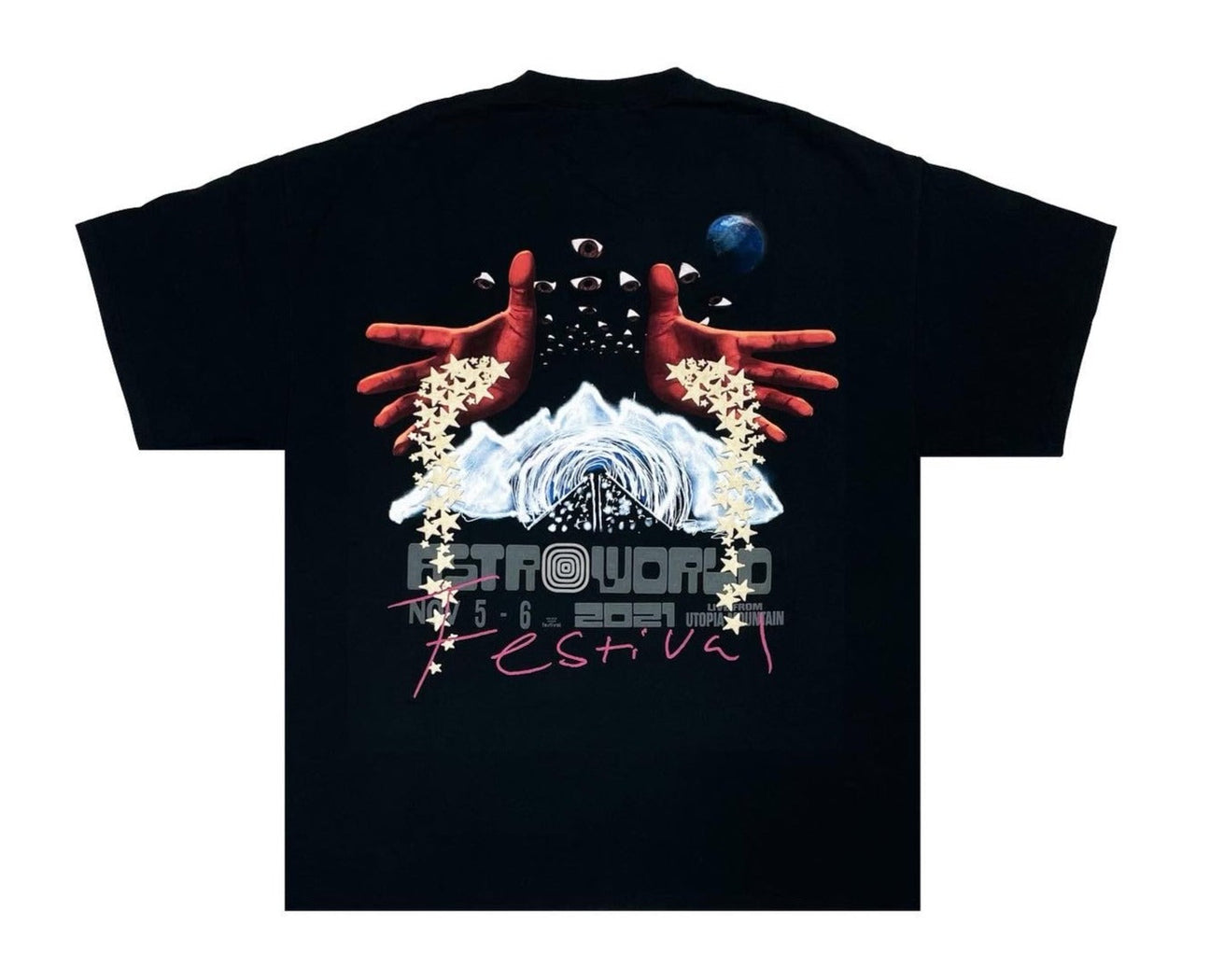 Travis Scott Astroworld Festival 2021 Cabra Vintage Camiseta
