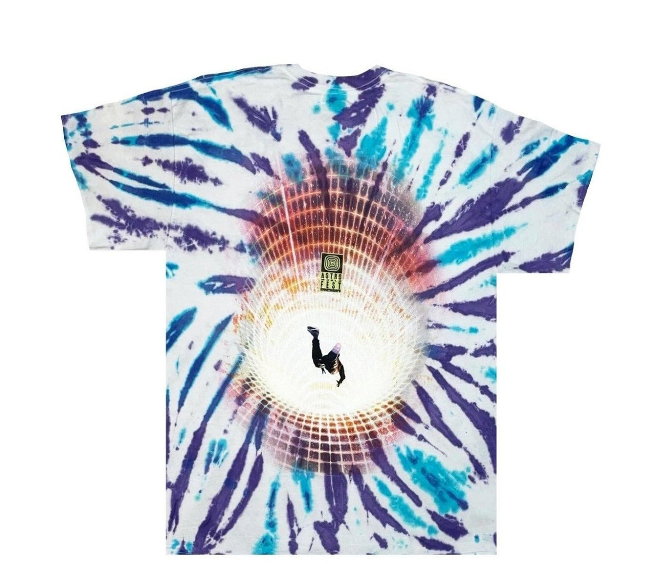 Travis Scott Astroworld Festival 2021 camiseta teñida con llamas