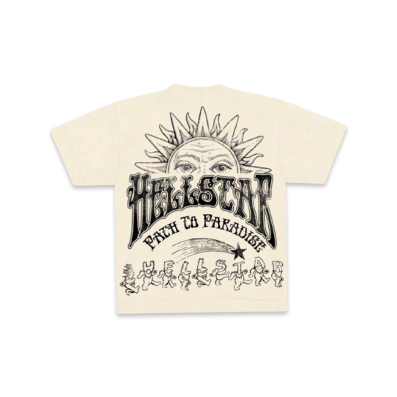 Hellstar Studios Dancing Stars T-Shirt Vintage White